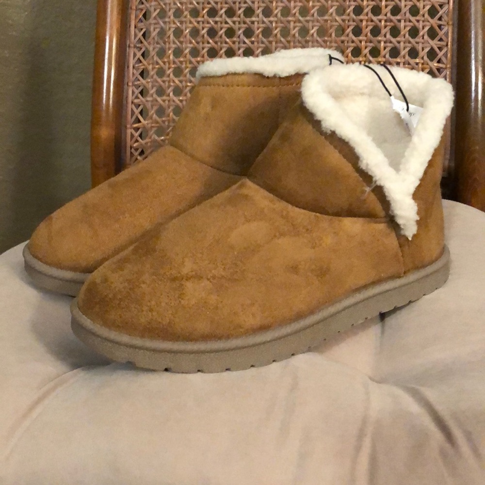 West Loop Chestnut Faux Fur Sherpa Booties